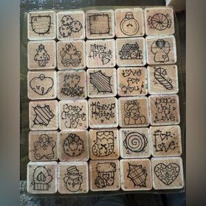 Lot of 30 Christmas Stamps D.O.T.S. Brand Christmas Set
